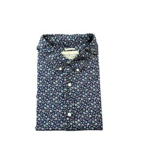 Ralph Lauren Denim And Supply Blue Pink Floral S/S Button Front 2XL